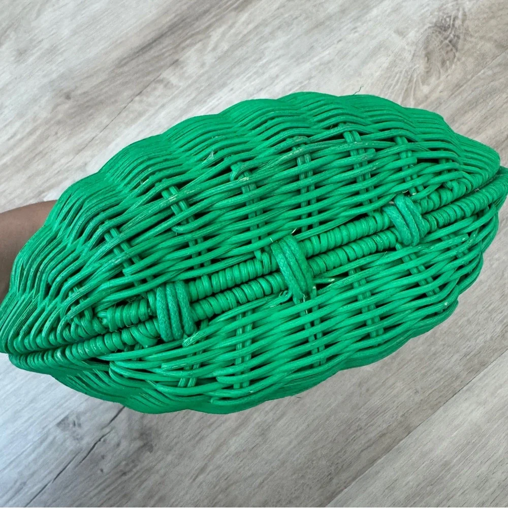 Kate Spade x Target Green Wicker Crescent Bag - Picture 6 of 12